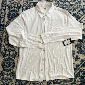 PAIGE White Casual Button Down Shirt